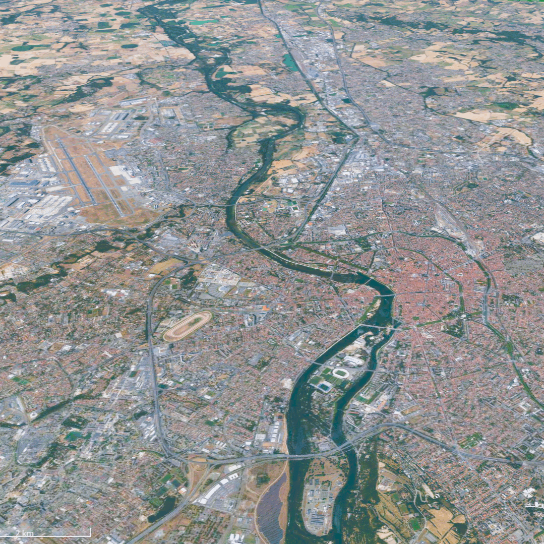 Toulouse vue en 3D